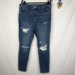 American Eagle Next Level Stretch Regular distress Hi-Rise Jegging